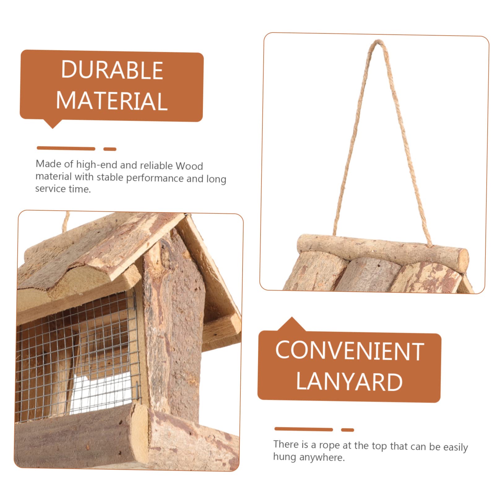 WOONEKY Mangeoire Suspendue pour Oiseaux Conteneur de Nourriture Réutilisable Accessoire Pratique pour Oiseaux Design Durable et Étanche pour Budgerigar Canari et Perruche