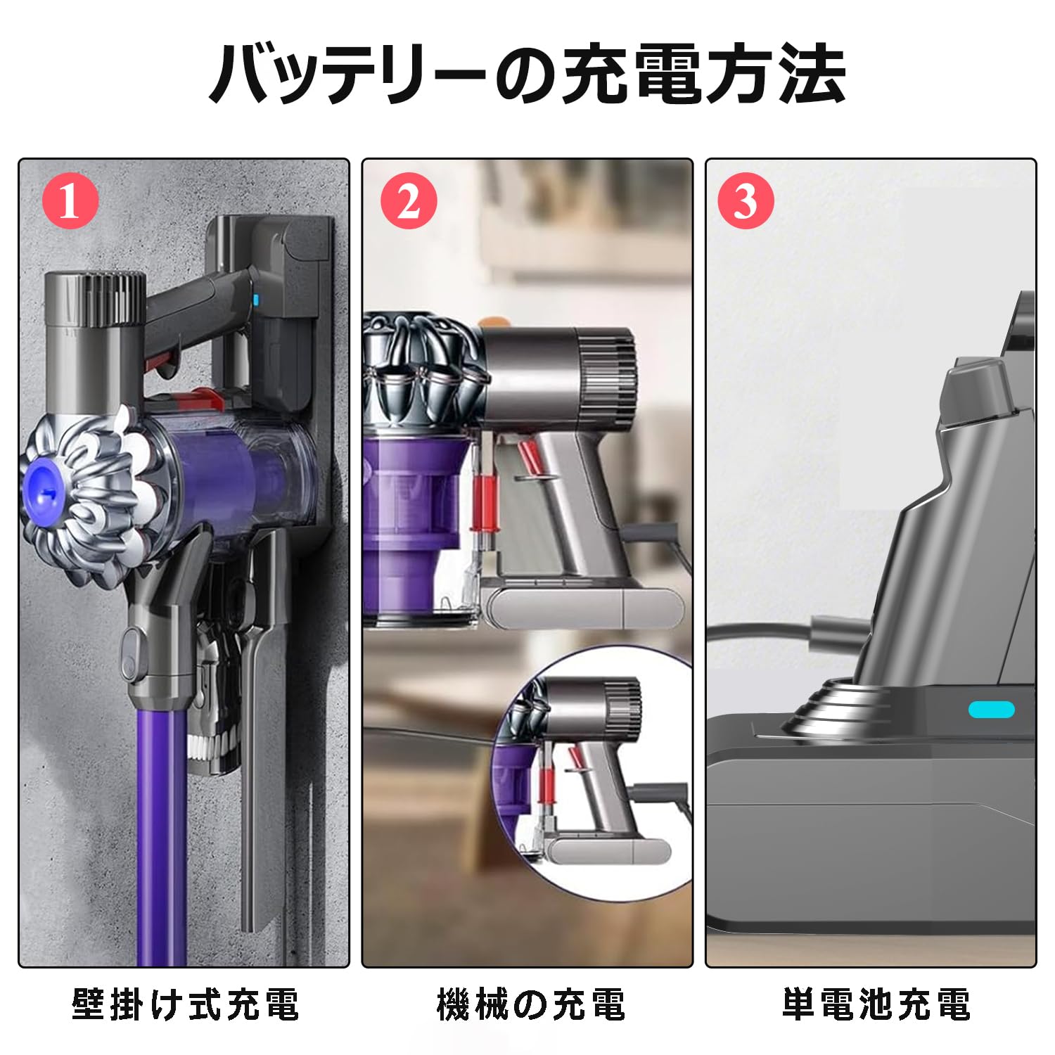 Amazon.co.jp: DTK Dyson V6 Battery Compatible DC58 DC61 DC62 SV03