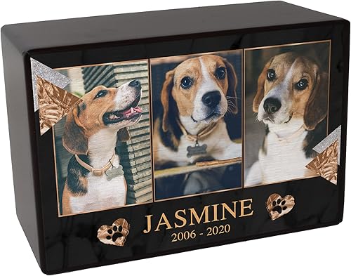 Urnas de recuerdo de mascotas personalizadas para perros, caja de madera para cenizas de mascotas con foto para tus queridas mascotas, urnas de