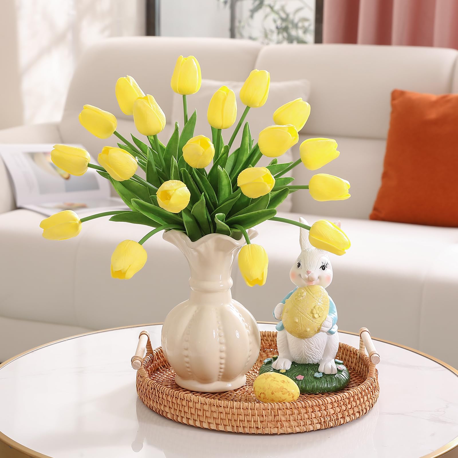 Amazon｜人工チューリップ30個 ポリウレタンフェイクフラワー