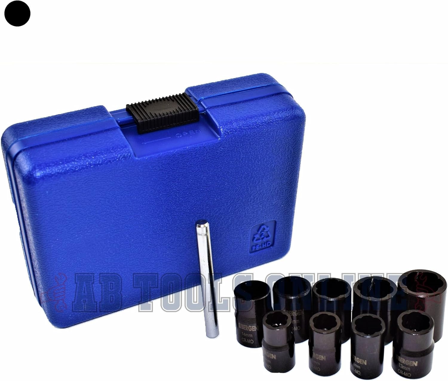 Socket Nut Bolt Stud Locking Wheel Remover Extractor Set 10-19mm 3/8" Drive