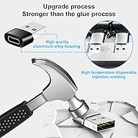 Vista 5 de Paquete de 8 adaptadores USBC a USB, adaptador USB a USB C, adaptador USB-A tipo C macho hembra OTG, juego de adaptadores USBA USBC para iPhone 17