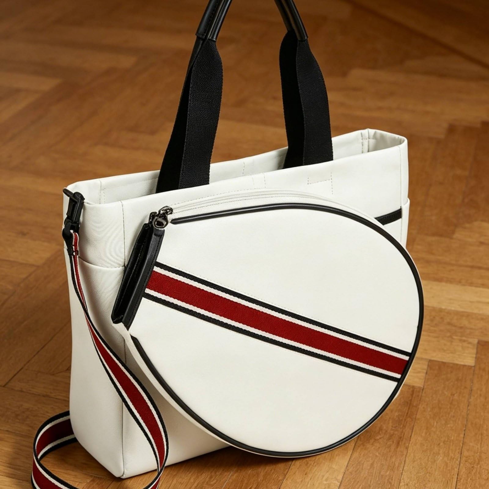 Borsa a Tracolla Sportiva Borsa Borsa Racchette Badminton Zaino Monospalla Compartimento Ampio in Tela Portaracchetta Confortevole