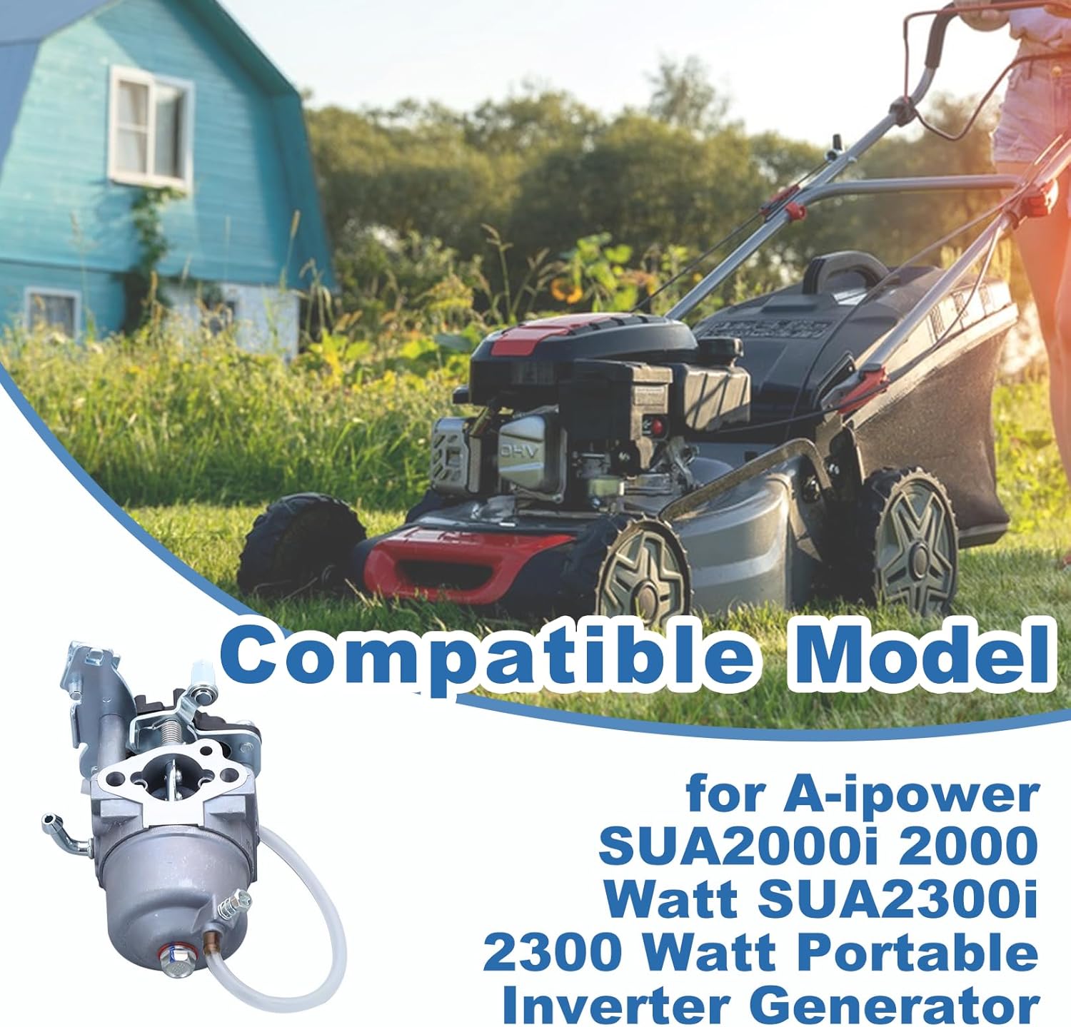 AUMEL SUA2000i Carburetor Kit Fit for A-ipower SUA2000i 2000 Watt SUA2300i 2300 Watt Portable Inverter Generator