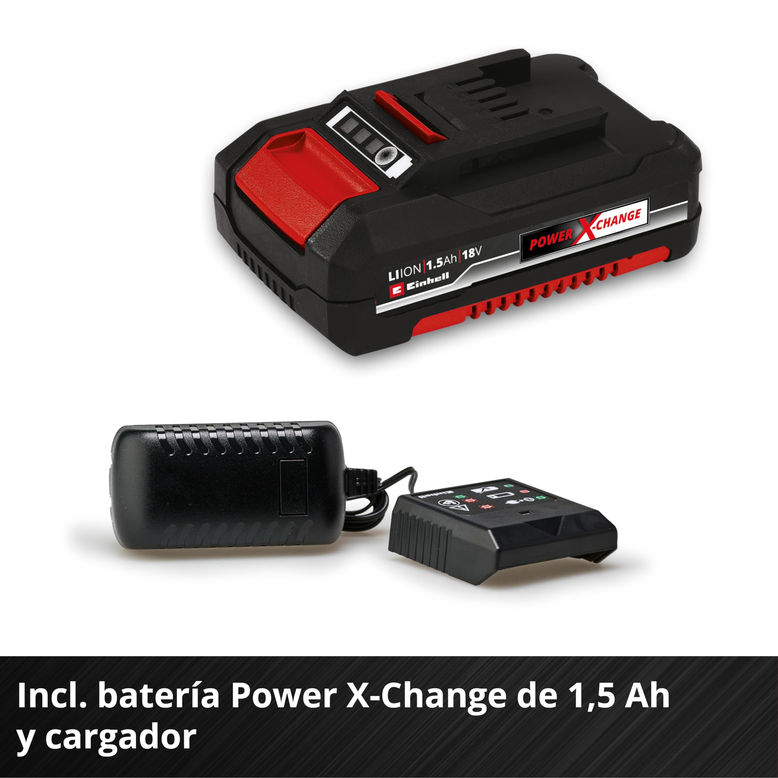 Einhell Taladro con batería TC-CD 18/35-2 Li (1x,1,5 Ah) Power X-Change (18V, 35 Nm, portabrocas de sujeción rápida de 10 mm, incl. 1 batería de 1,5 Ah + cargador)