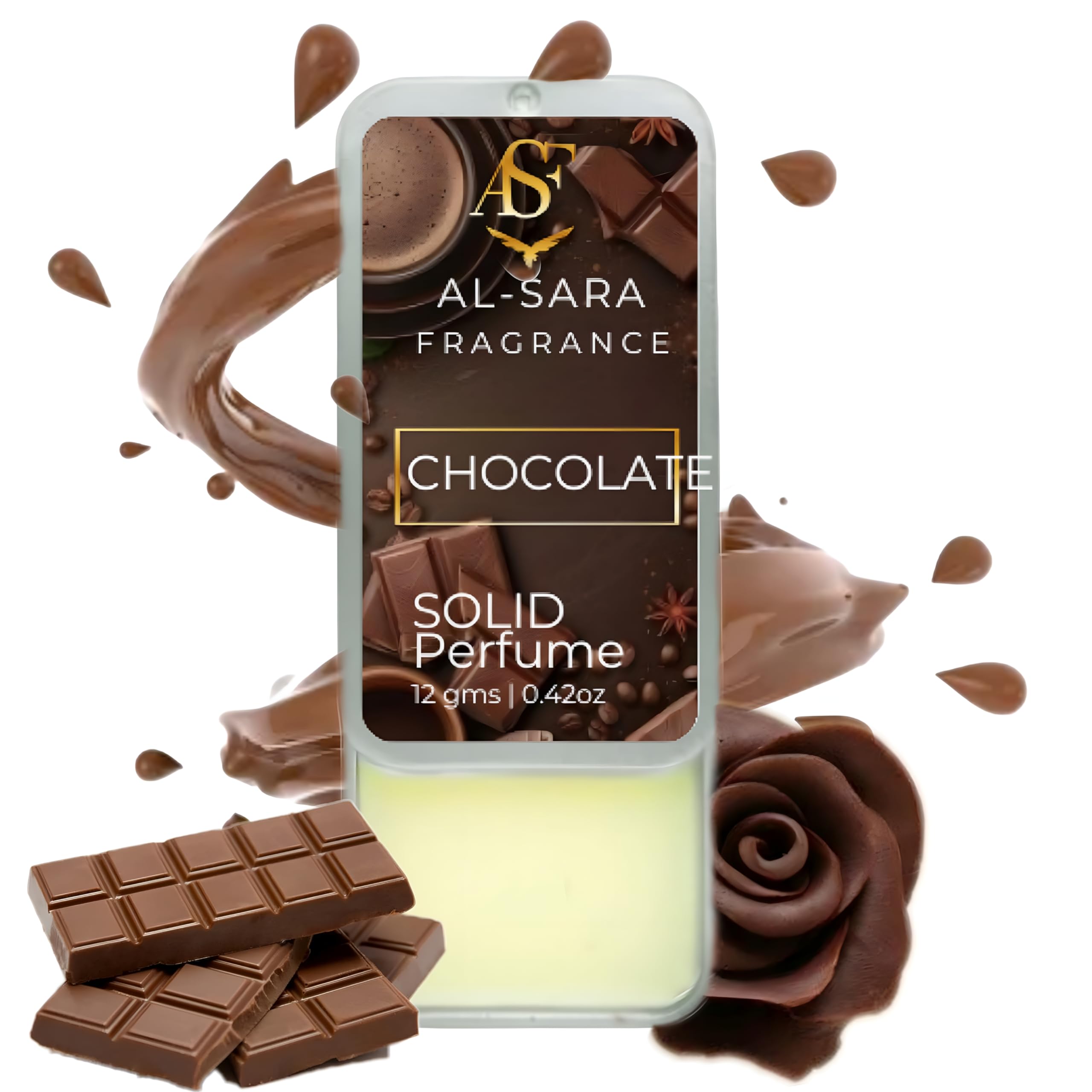 Al Sara Fragrance™ Chocolate Solid Perfume | Alcohol-Free, Long-Lasting Sweet & Decadent Fragrance | 12g Non-Greasy Solid Perfume for Men & Women | Portable & Travel-Friendly Cologne