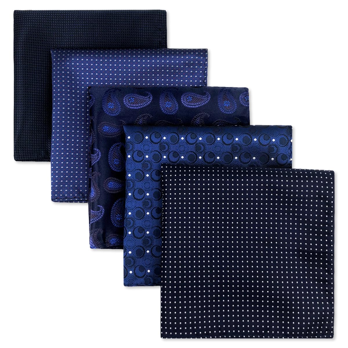 Shlax&Wing 5 PIEZAS Hombres Mezclado Clasificado Patrón Pañuelo De Bolsillo Pañuelo Conjunto — view 12