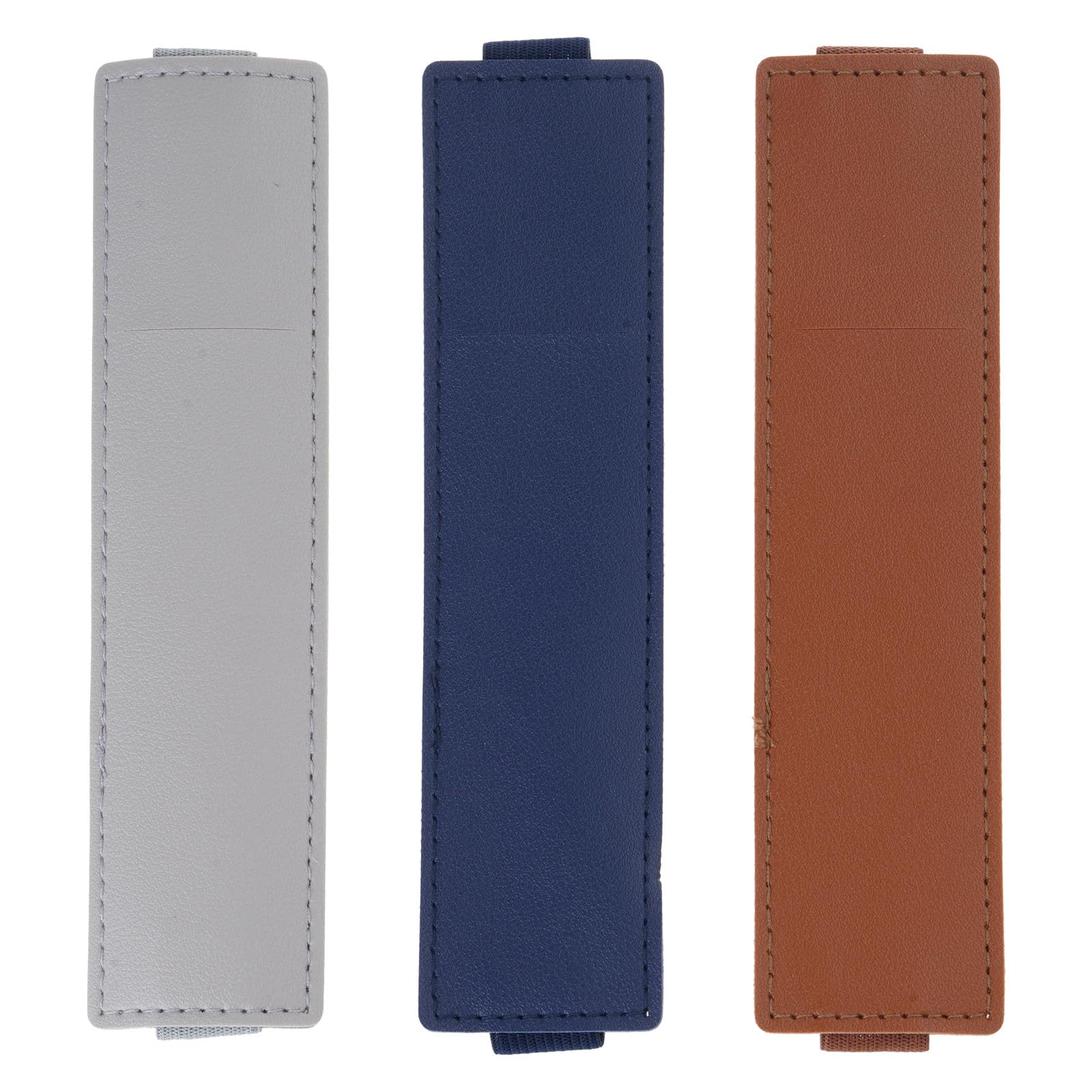 HANCLE 3Pcs Leather Pen Holder with Elastic Band for Notebook Planner, Notebook Pen Holder Journal Pouches Elastic Band Sleeve