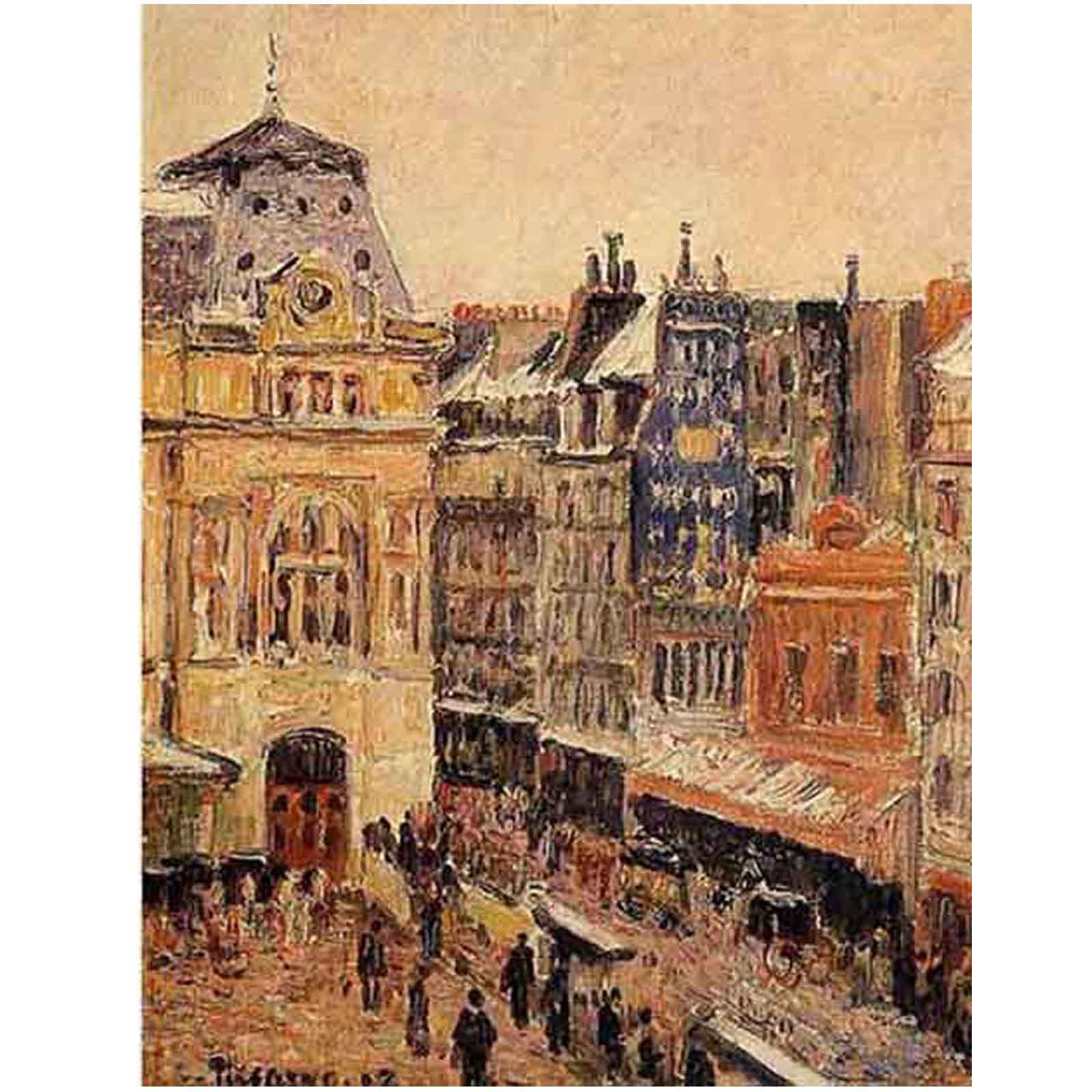 Amazon.co.jp: Camille Pissarro《street view》Canvas poster