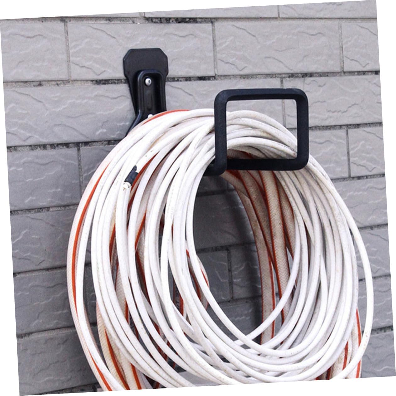 SAFIGLE 2pcs Heavy Duty Wall Mounted Garage Hooks Corrosion-Resistant Storage Hangers for Tool and Cord Organization Easy Install Concrete Brick for Garage Shed Garden