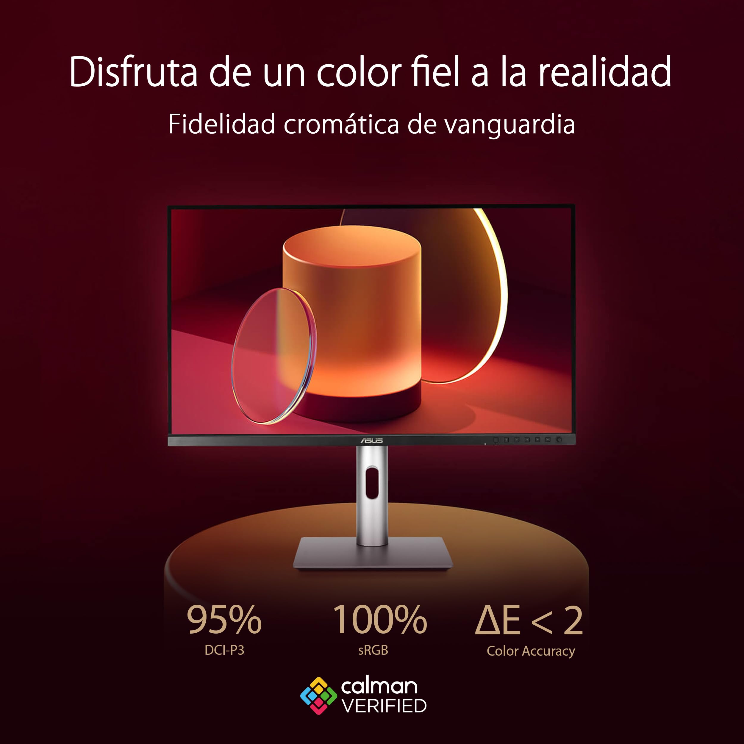 ASUS ProArt Display PA278CFRV - Monitor Profesional de 27", IPS, QHD (2560 x 1440), LuxPixel AGLR, 100Hz, USB-C PD 96W, VESA DisplayHDR 400 y MediaSync, Soporte ergonómico, Sostenibilidad ecológica | 100 Hz, ergonómico, pivote, Calman, alta fidelidad de c