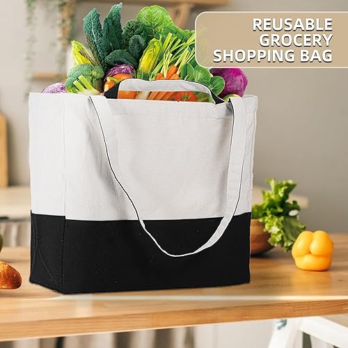Miniatura 3 de Bolsas de compras reutilizables para comestibles, plegables y resistentes, con asas