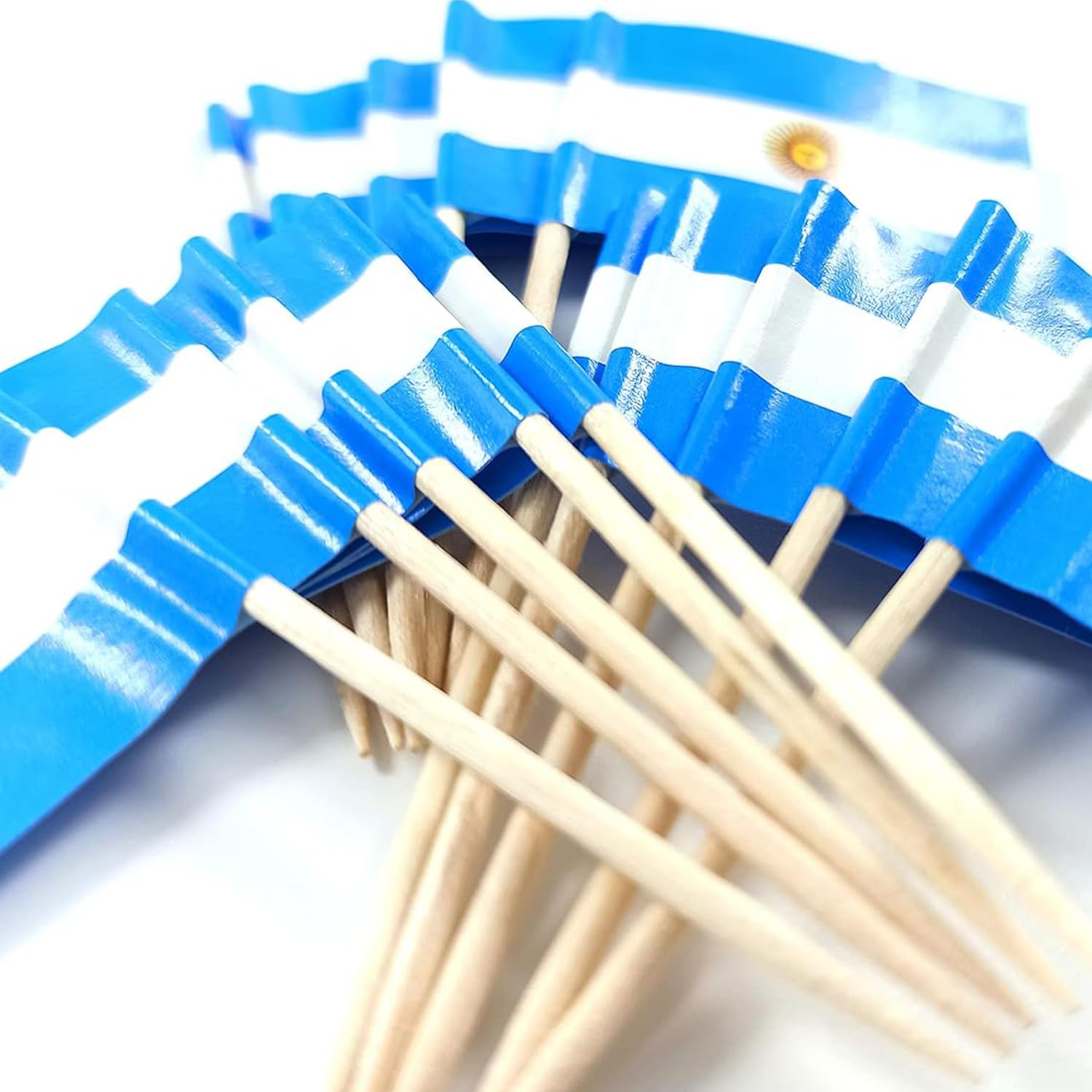 100 Stuzzicadenti Bandiera Argentina - Decorazione Cocktail E Party - Foto 4