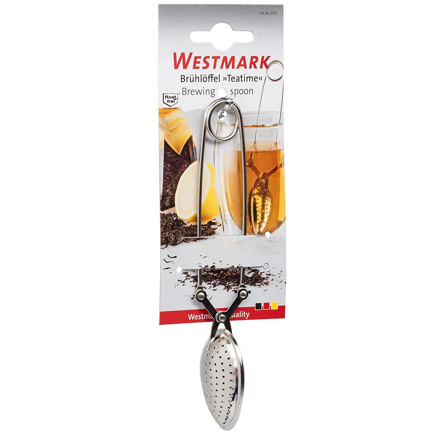 Westmark Brühlöffel, Tee-Klappsieb In Herzform, Mit Silikongriffen Teatime 18