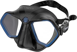 SEAC Raptor, Maschera Low Volume per Apnea e Pesca Subacquea, in Silicone di Alta qualità Unisex Adulto