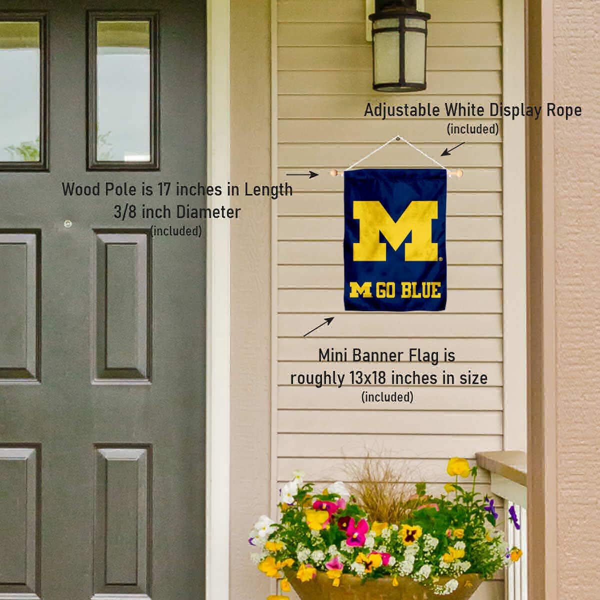 Michigan Team University Wolverines Go Blue Banner for Windows Doors and Walls - Image 4