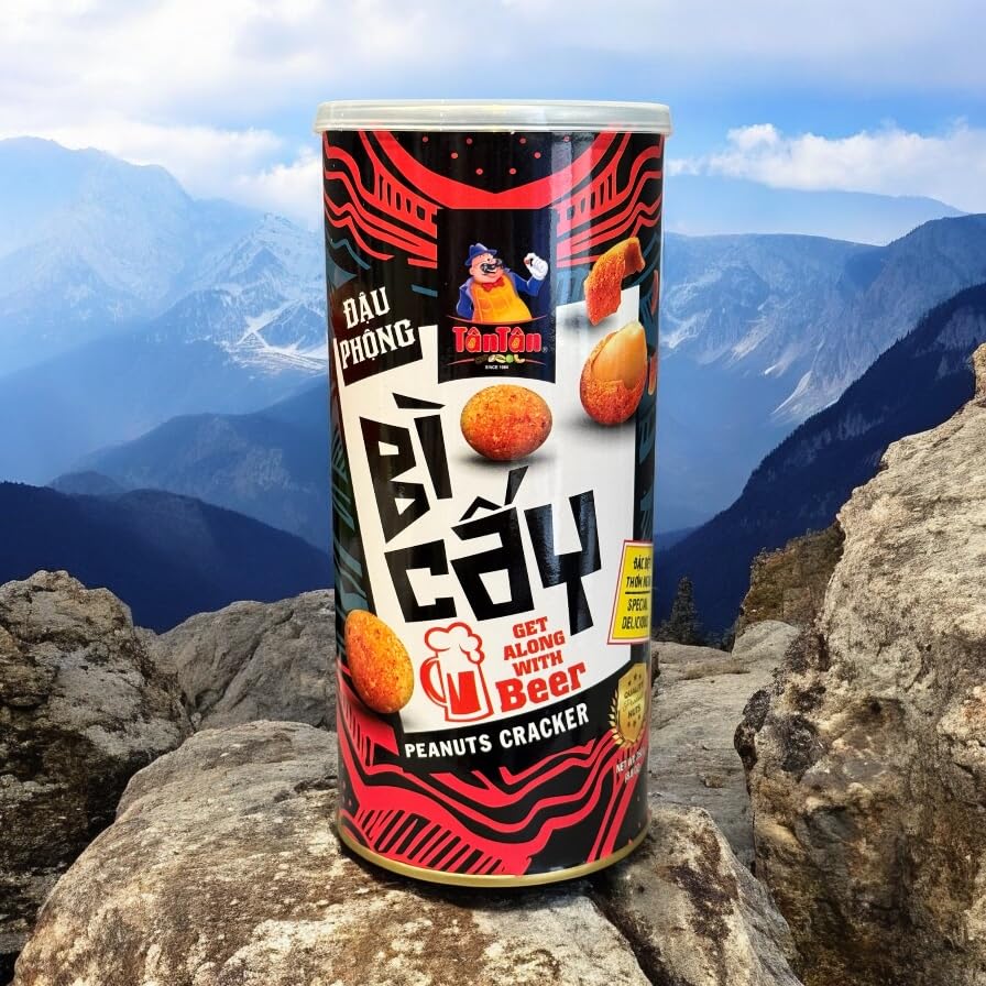 Image of 1 Pack - Cracker Peanuts - Dau Phong Bi Cay - 8 Oz per Can