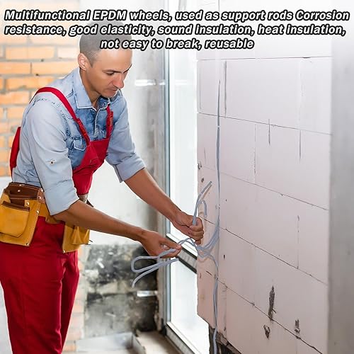 Miniatura 4 de Backer Rod - Sello de espuma de goma para calafateo para juntas de expansión, para espacios y juntas (gris, 14 pulgadas x 50 pies)