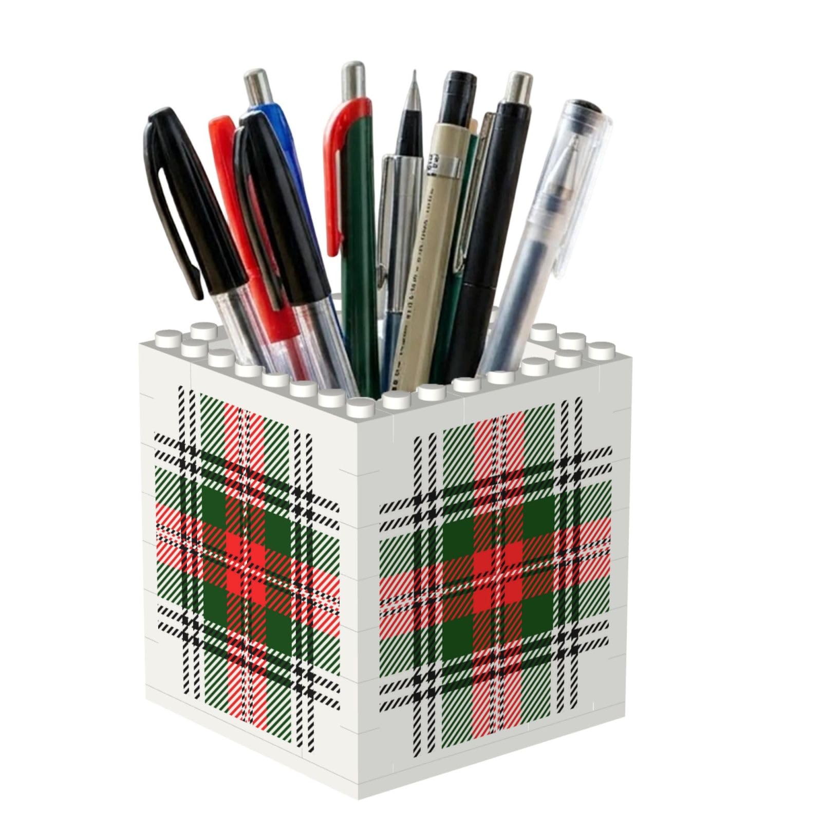 Poadnly Clan Stewart Tartan Plaid The Arts, Pen Pot Pencil Holder for Office Home School, Compact Desk Organiser for Office Stationery
