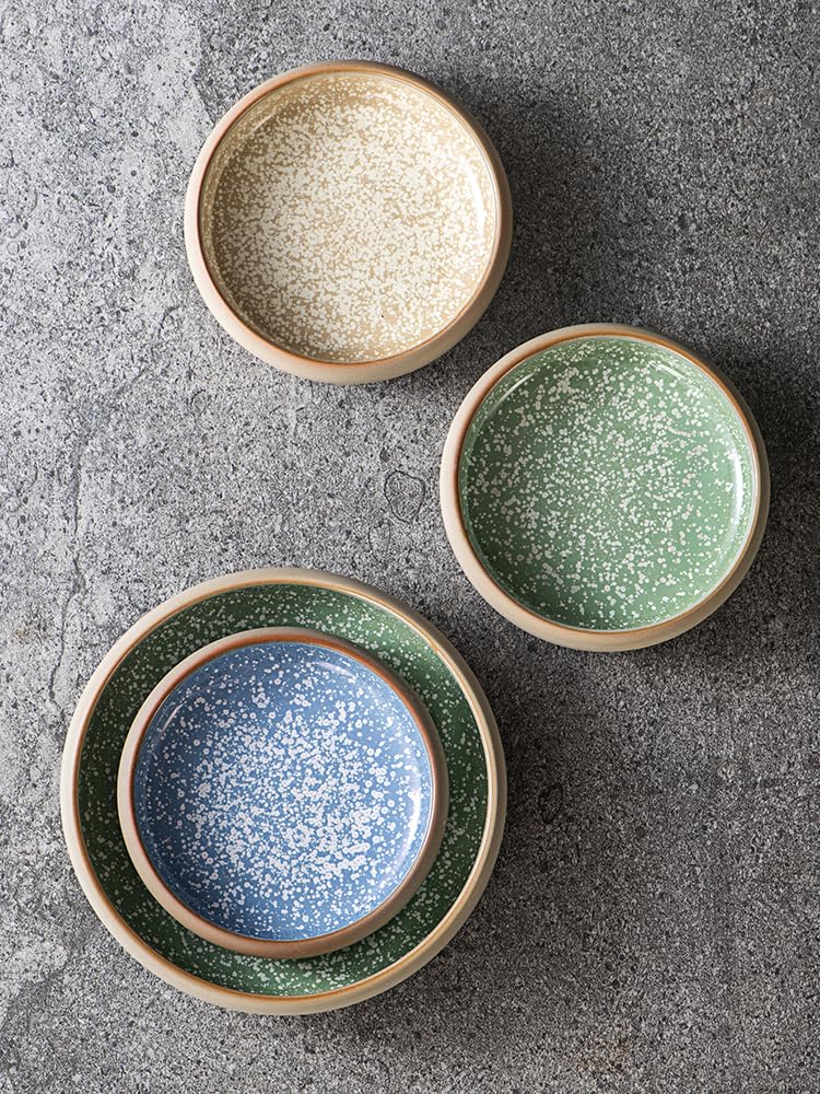 Talerz na przekąski Pojemniki na przekąski Japoński kreatywny ceramiczny okrągły talerz Talerz domowy Talerz na warzywa Talerz na sałatkę Japoński talerz na sashimi Talerz na zacho(B)