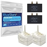 Vista 1 de BlueStars 2 Paquetes W10613606 Relé de Arranque y Capacitor para Compresor de Refrigerador - Compatible con Refrigeradores Whirlpool KitchenAid