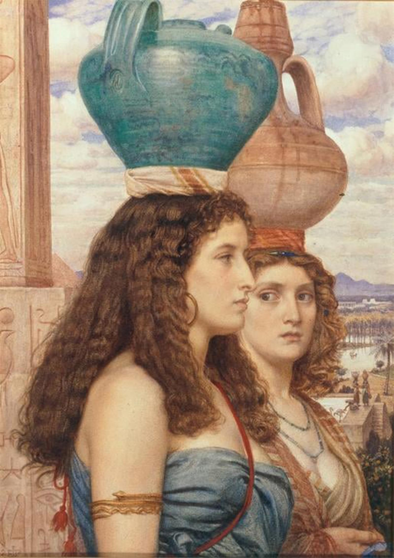 SERENDIPITP Vintage Wall Art Canvas Nordic Poster Canvas Print Picture Water Caariers of the Nile by Edward Poynter Wall Art Poster for Home Decor 60x90cm