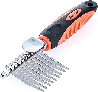 Raw Paws Dematting Comb - 1 ct, Long Blades & Safety Edges, For Cats and Dogs - Removes Mats, Tangles & Knots