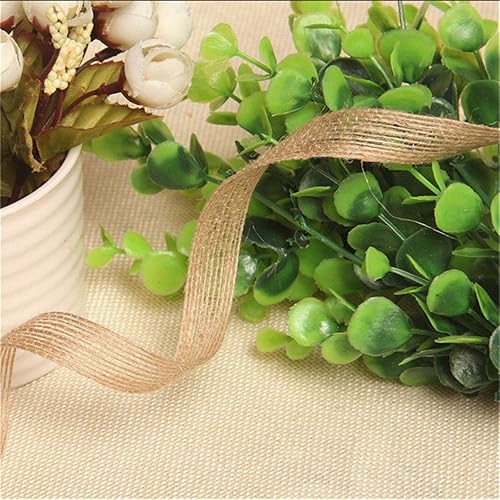 32.8 ft de yute natural arpillera arpillera borde de cinta vintage rústica boda floristería decoración bordear adornos de tela bordada apliques