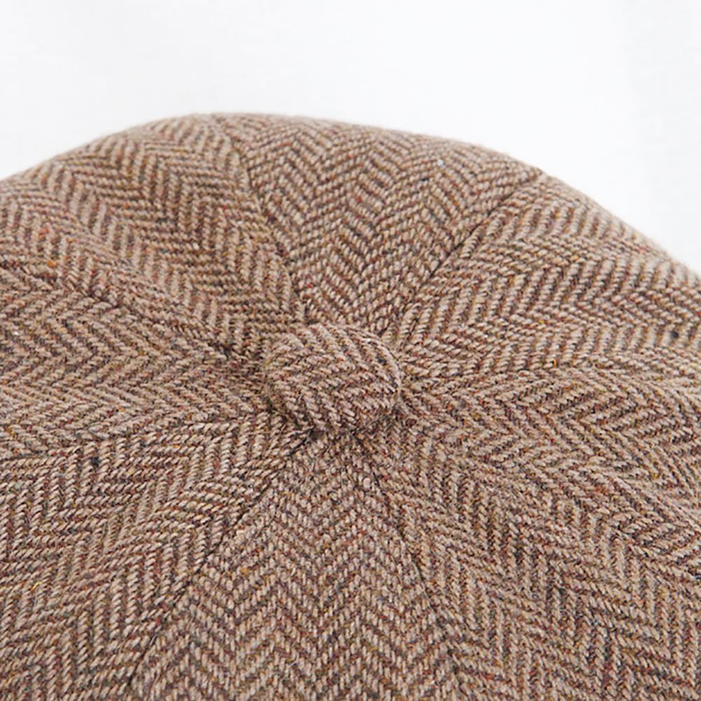 MCWTH Cappellini vintage per bambini piccoli, cappelli piatti in tweed per paggettone per bambini 2-8 anni
