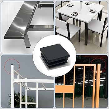 Amazon｜HOOWDAMY 4個入 角パイプキャップ 80mmx80mm 角パイプ用