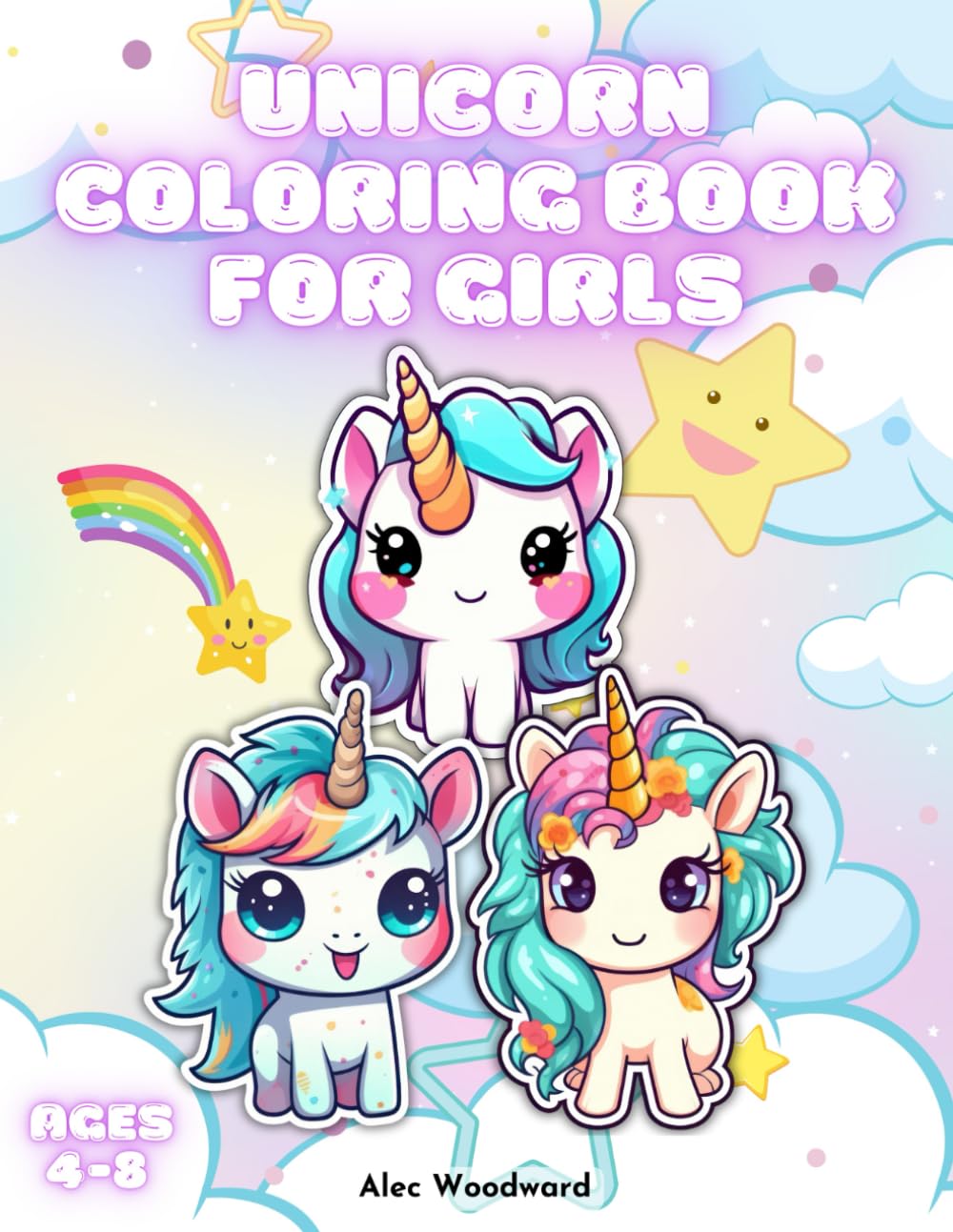 Unicorn Coloring Book for Girls Ages 4-8: Magical Journeys, Simple Pages with Bold Outlines for Easy Fun