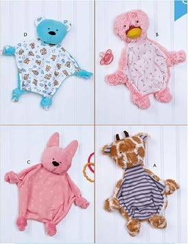 Kwik Sew K 4340 Baby Sensory Blankets Sewing Pattern  Teddy Bear, Bunny, Duck & Giraffe