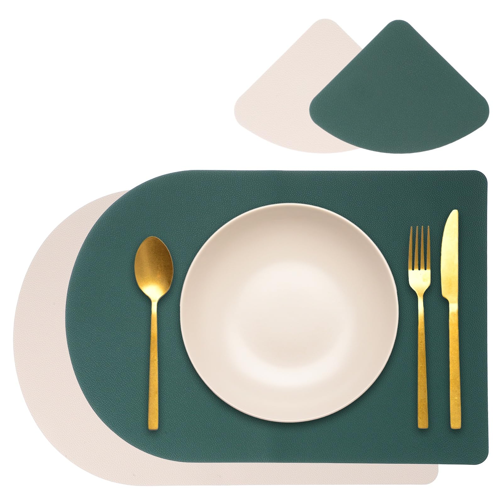 Set de table en cuir pour repas de cuisine et dîners de famille