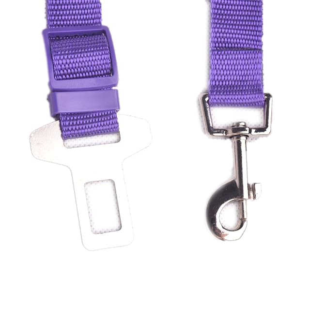 Foto 3 de 6 de Neuftech Ajustable Cinturones de Seguridad Perros de Mascotas para Coche - Violeta