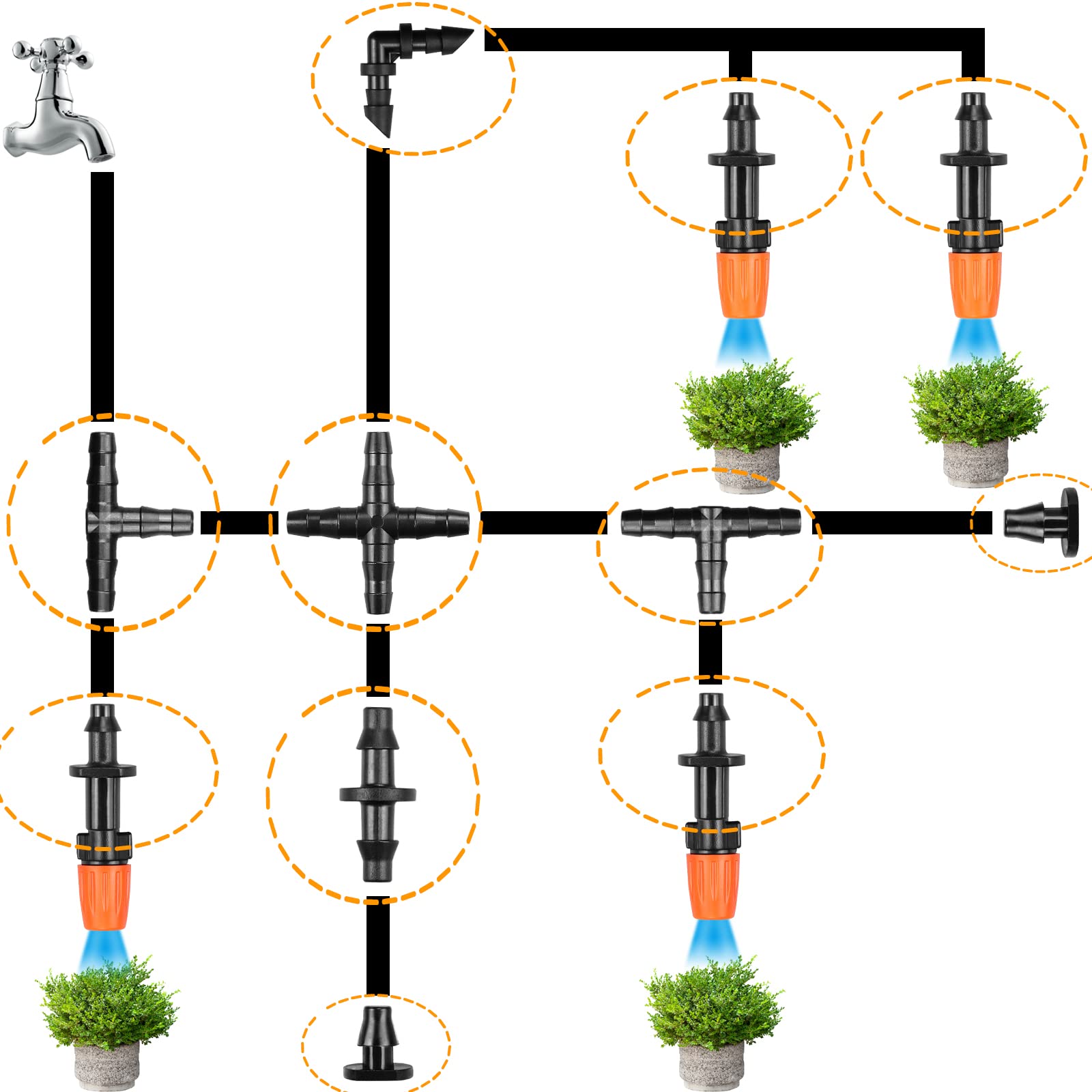 Automatic Lawn Drip Irrigation Kit