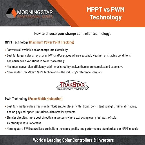 Miniatura 10 de Morningstar Tristar 60A PWM Controlador de carga solar (TS-60M) - Regulador de panel solar con medidor para baterías LALi de 12243648V, control de