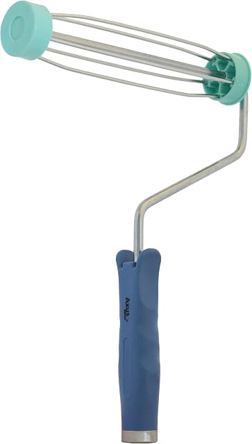 Axus Decor Paint Roller Frame - 9 Inch Paint Roller Handle - Compatible with 44mm Cores - Ergonomic Polypropylene Handle & Chrome Plated Rod - Compatible with Screw-on Extension Poles