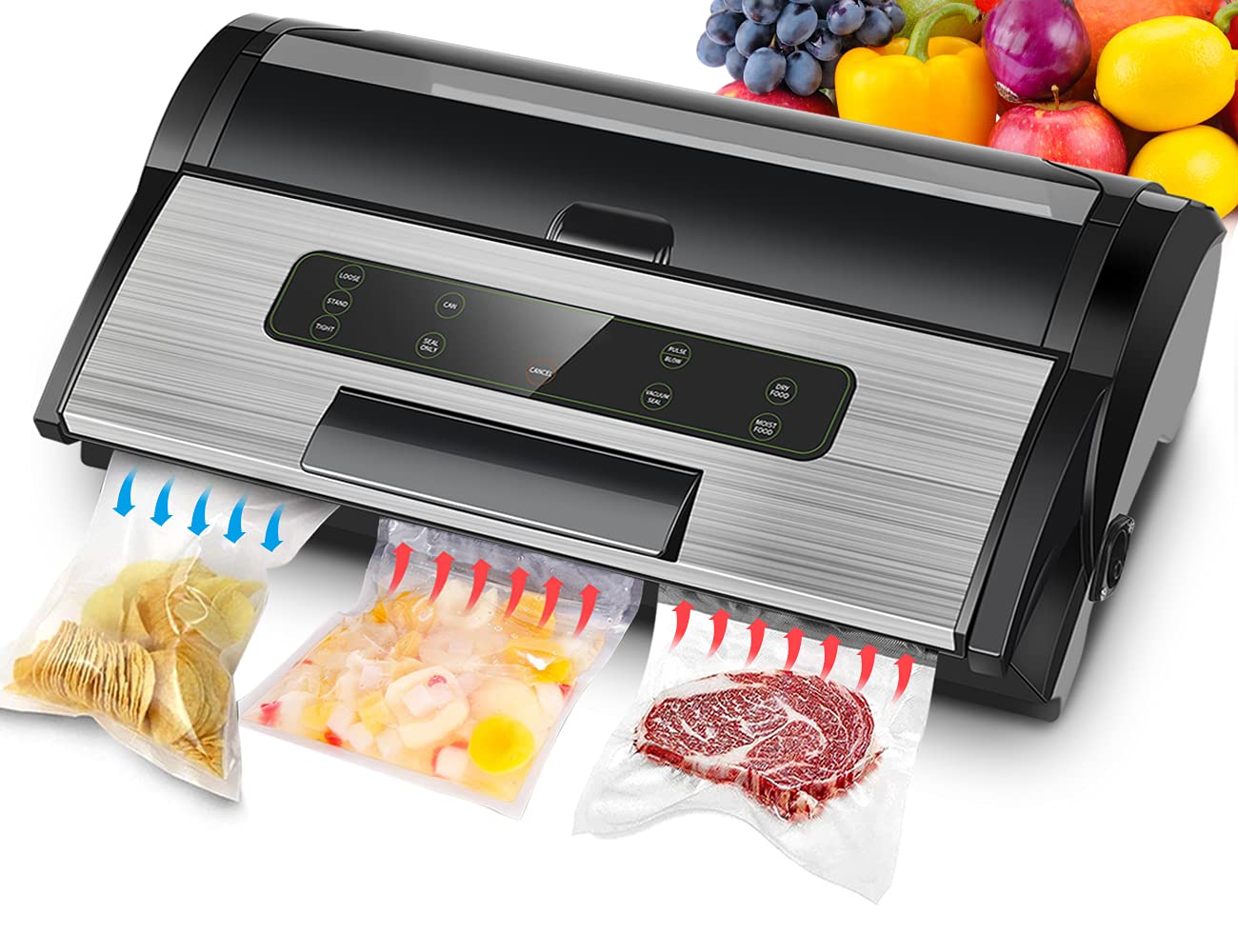 Buy Commercial Vacuum Sealer Machine, 85Kpa Stainless Steel Vacuum Sealer Machine for Liquid