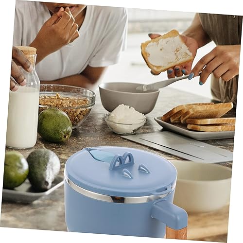 Miniatura 2 de Housoutil Tazón de fideos instantáneos con asa, tazas de sopa de acero inoxidable con asas, cuencos con tapas, cuenco de fideos para ramen, cuenco