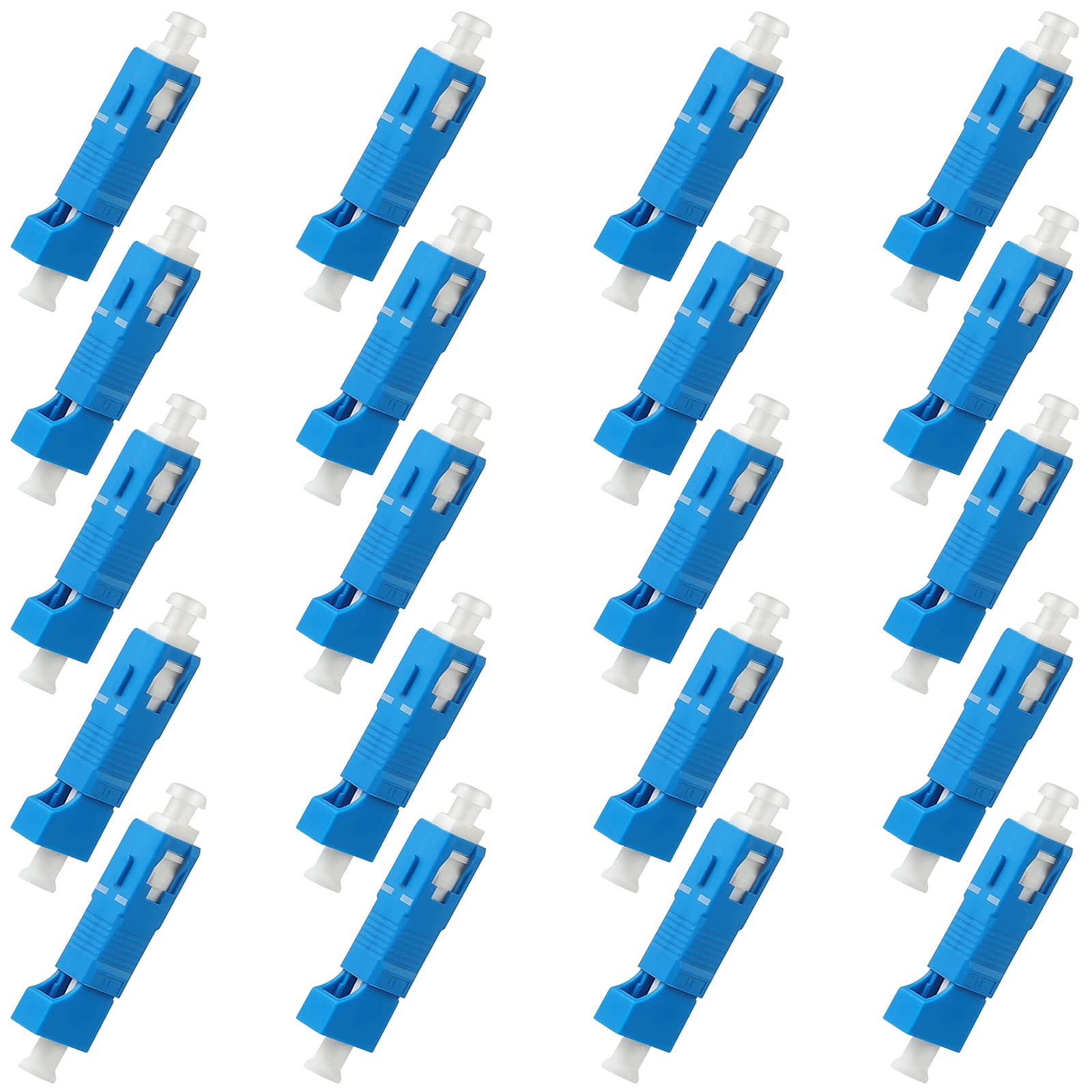 Lot de 20 adaptateurs monomode SC/UPC mâle vers LC/UPC femelle connecteur fibre optique FTTH adaptateur convertisseur pour localisateur visuel de défauts monomode 9/125um adaptateur optique pour VFL..