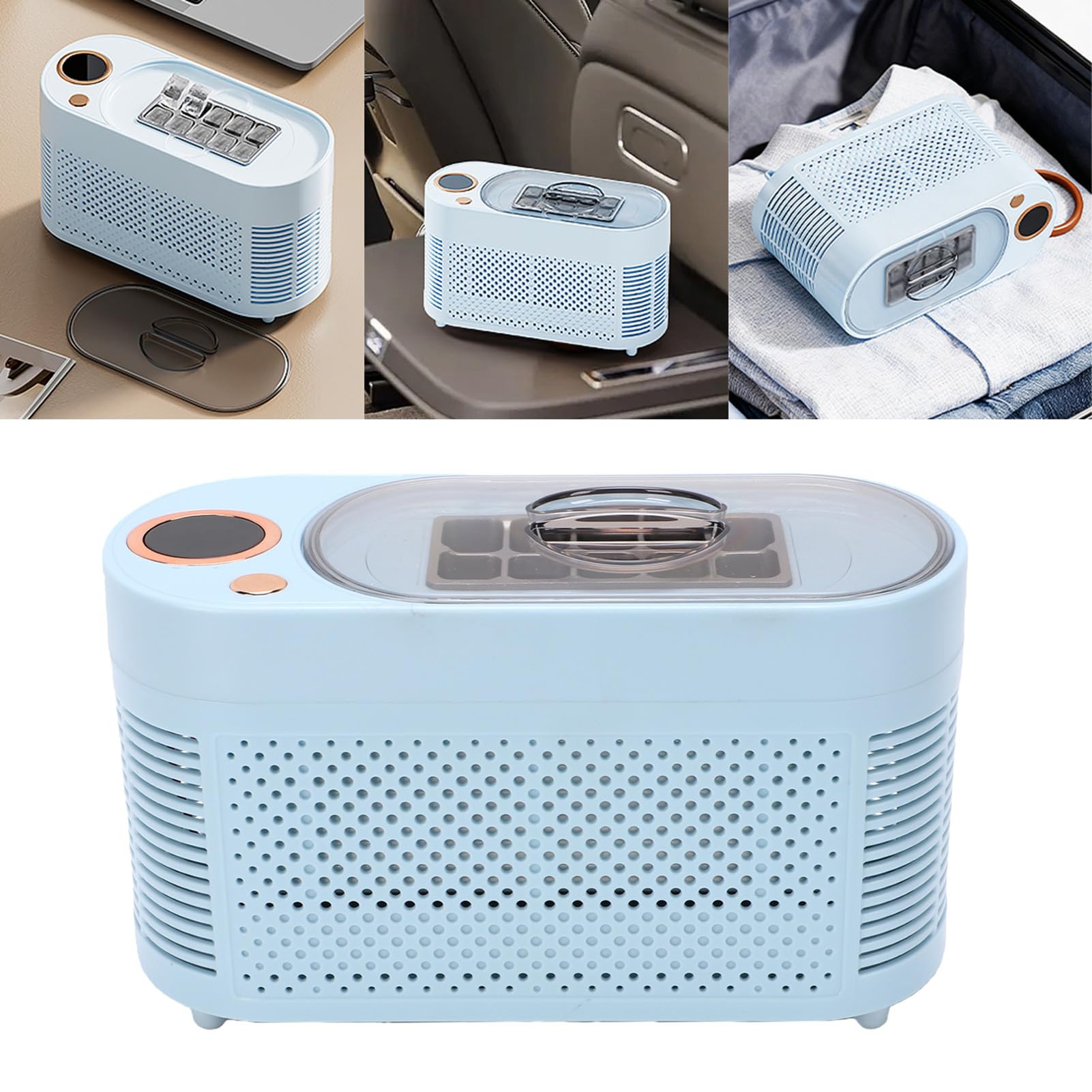 Mini Máquina para Hacer Hielo en Encimera, 10 Cubitos de Hielo en 15 Minutos, Máquina de Portátil Automática de 120 W para el Hogar, Cocina, Oficina, Bar, Fiesta, Viaje en (Enchufe de la UE)