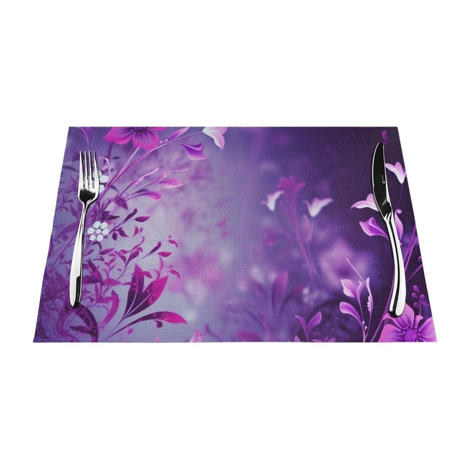 Sets de table floraux raffinés de 45x30 cm pour sublimer votre salle à manger
