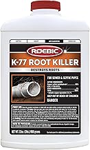 Roebic K-77 Root Killer: Clears Pipes, Stops New Growth, Works for Sewer and Septic Systems - 32 Ounce