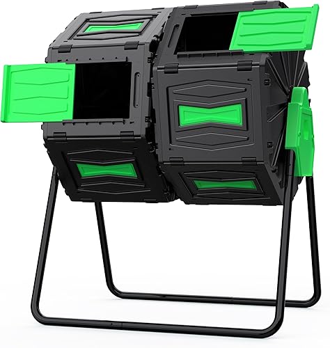Contenedor giratorio de compostaje para exteriores, 45 galones, 170 L, vaso de compostador grande de 360, sin BPA, de trabajo rápido, para jardín,