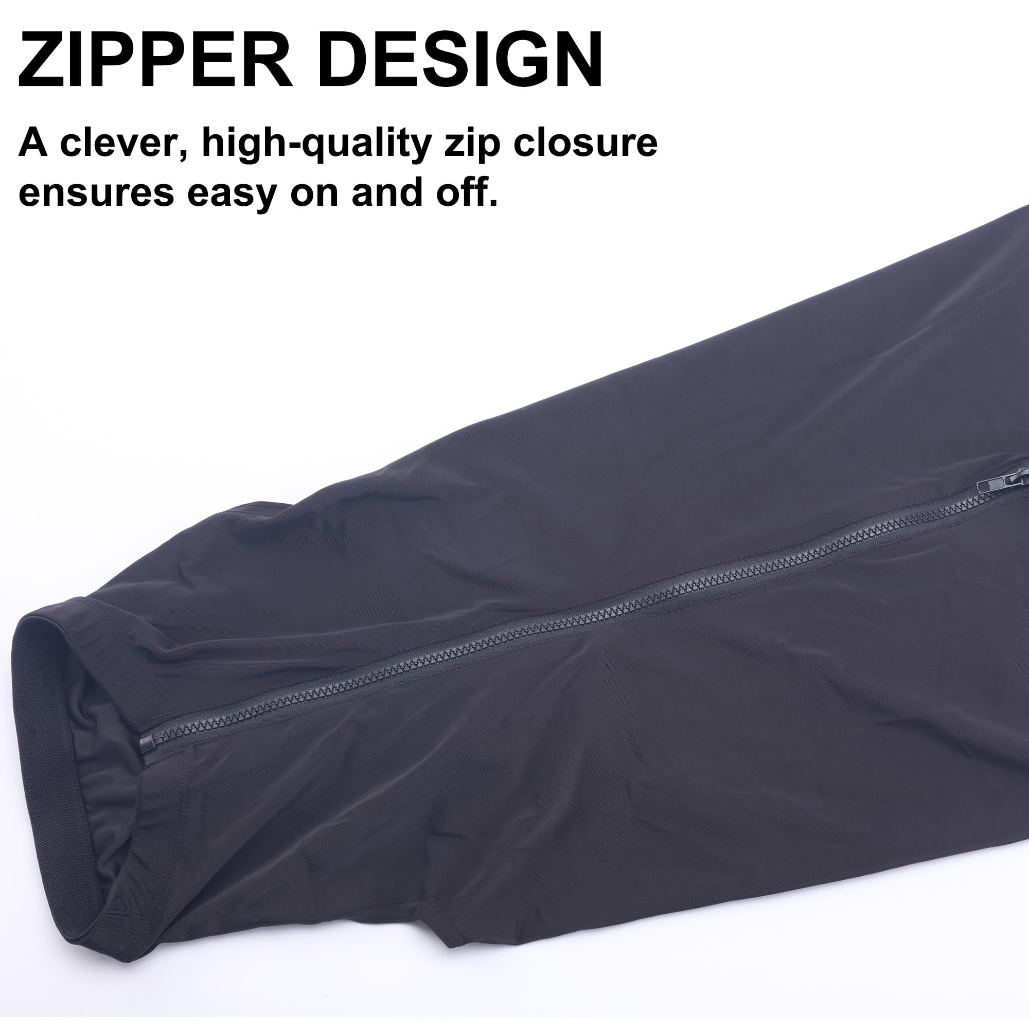 Leberna Capucha Lycra con Cremallera para Caballo XL Negro