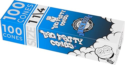 Miniatura 5 de Big Fatty Cones - Conos preenrollados  Papel de liar blanco natural sin blanquear  RVTUS (0.04 oz, 50)