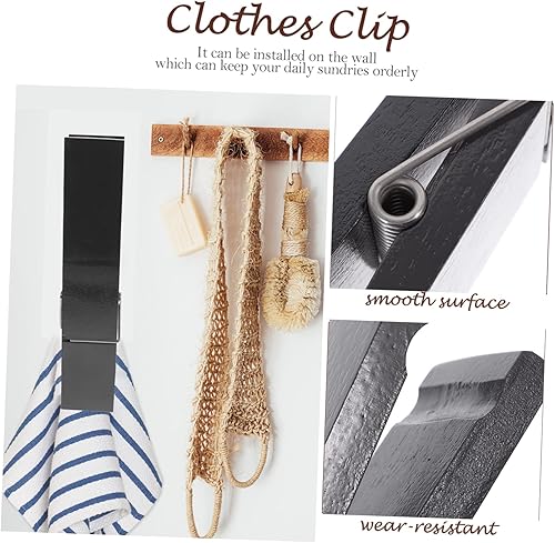 Miniatura 3 de STOBAZA Toallero montado en la pared, estantes de almacenamiento de ropa, toallero, soporte para toallas de baño, soporte para toallas de baño,