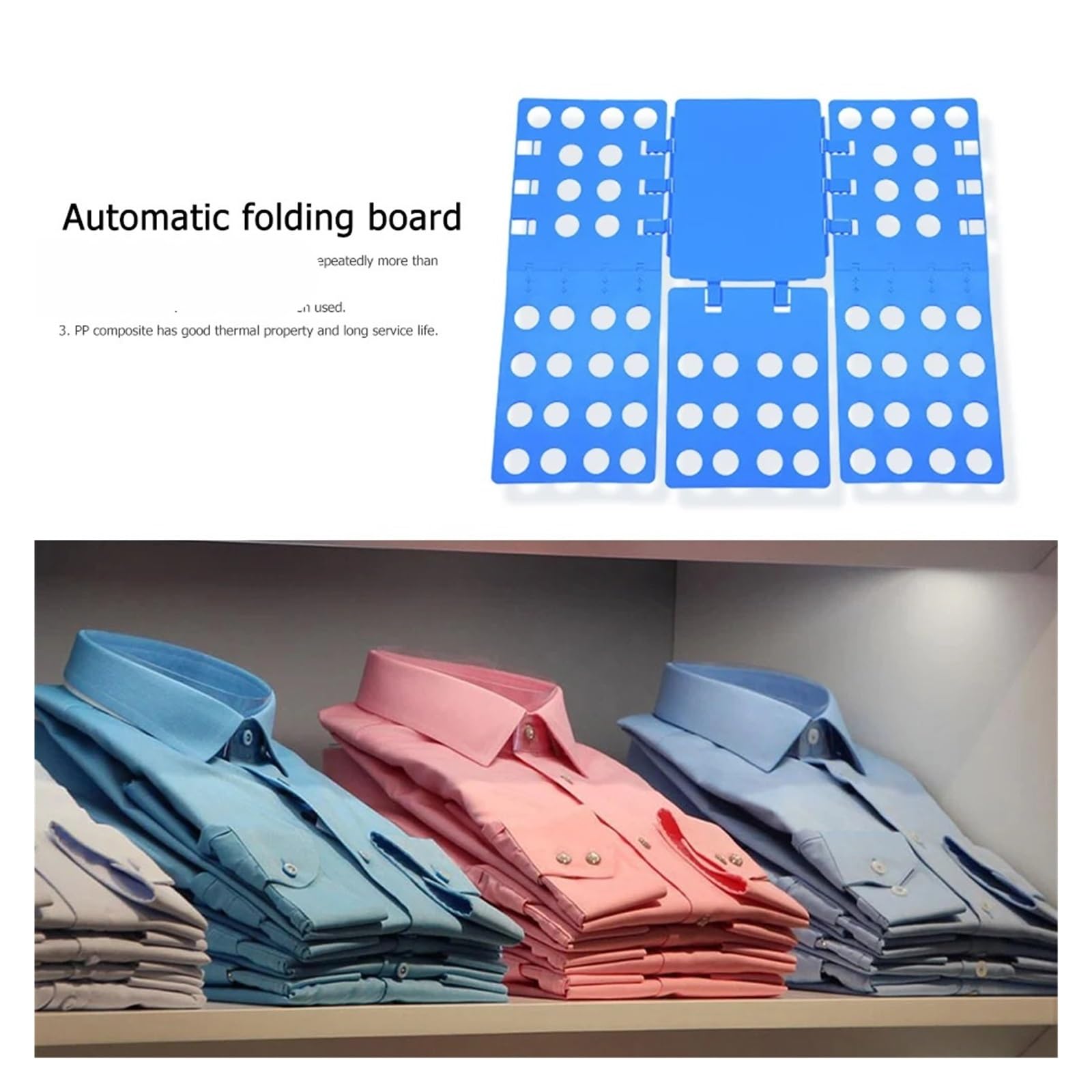 2 Stück Wäschefaltbretter aus Kunststoff, ideal for Kinder und Erwachsene, for schnellen Zusammenfalten von Kleidung, for Zuhause Reisen, als T-Shirt-Organizer Für Zuhause(Grey)
