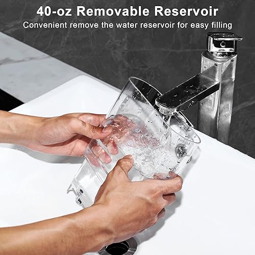 Miniatura 5 de BEGUKO Cafetera con molinillo integrado de 10 tazas para moler y preparar cafetera con depósito de agua renovable, máquinas de café automáticas con