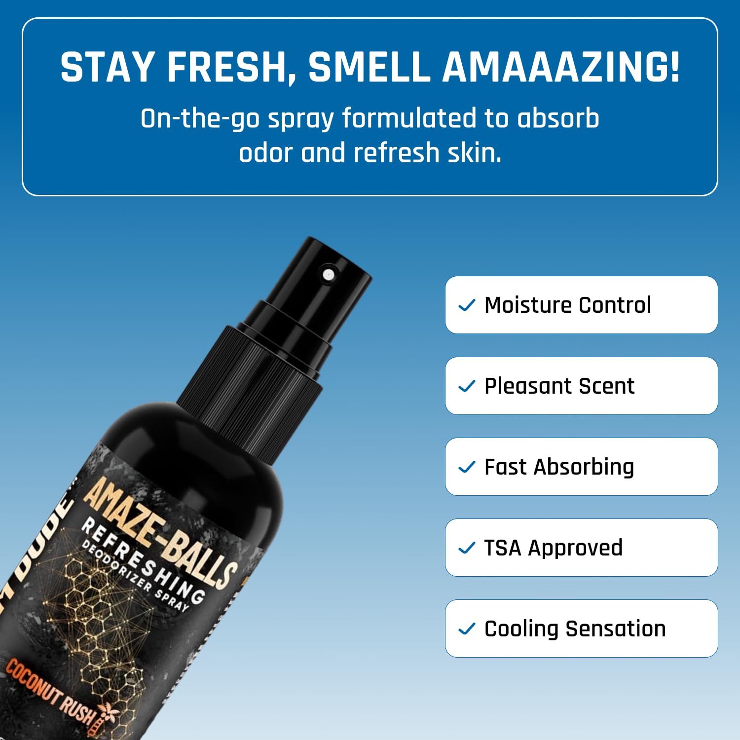 Derm Dude Below-the-Belt Deodorant Bundle | Happy Sack Anti-Chafing Cream 2oz + Amaze Ball Deodorant Spray 2oz | Groin & Sack Odor Control, Sweat Protection, Talc-Free, Aluminum-Free with DeoPlex & Al